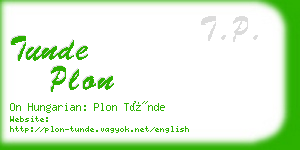 tunde plon business card